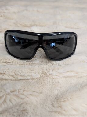 Black Vogue Sunglasses for Women - Sleek Wraparound Design